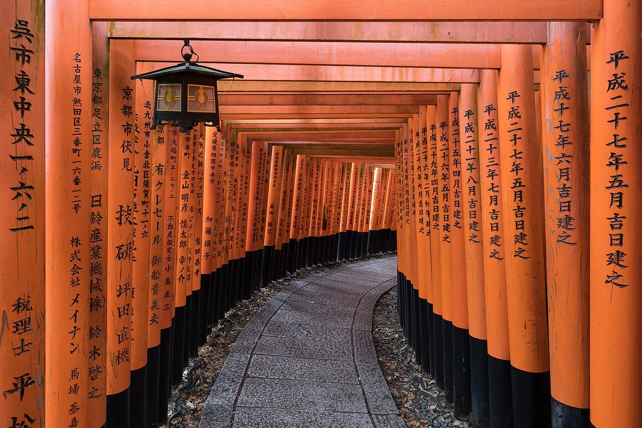 The iconic Senbon Torii at Fushimi Inari Taisha