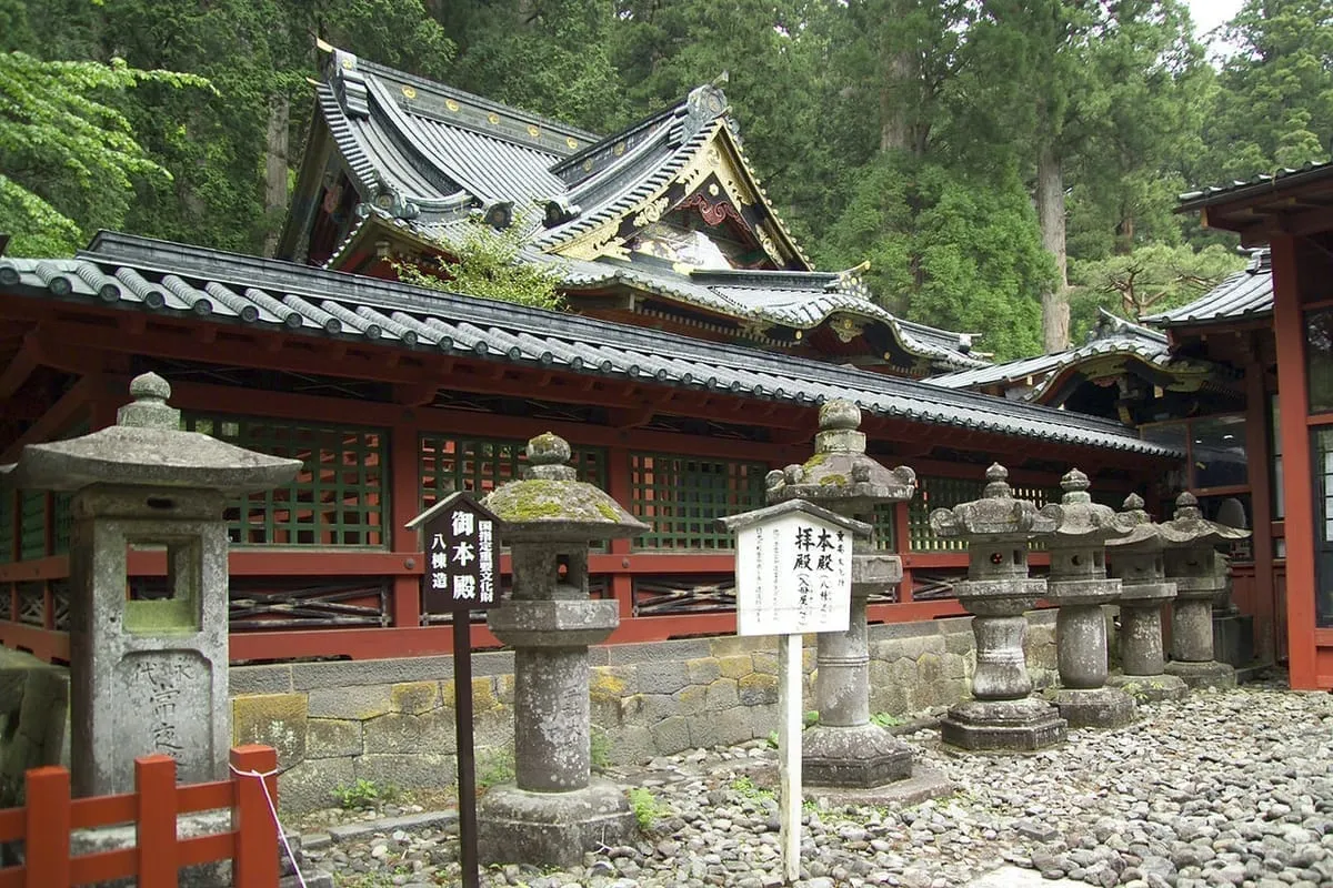 The main hall of Futarasan Jinja — guardian of Nikko's three sacred mountains