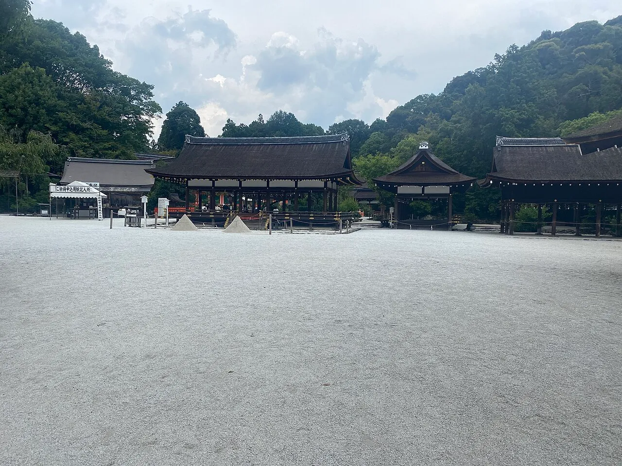 The sacred sand cones at Kamigamo Shrine