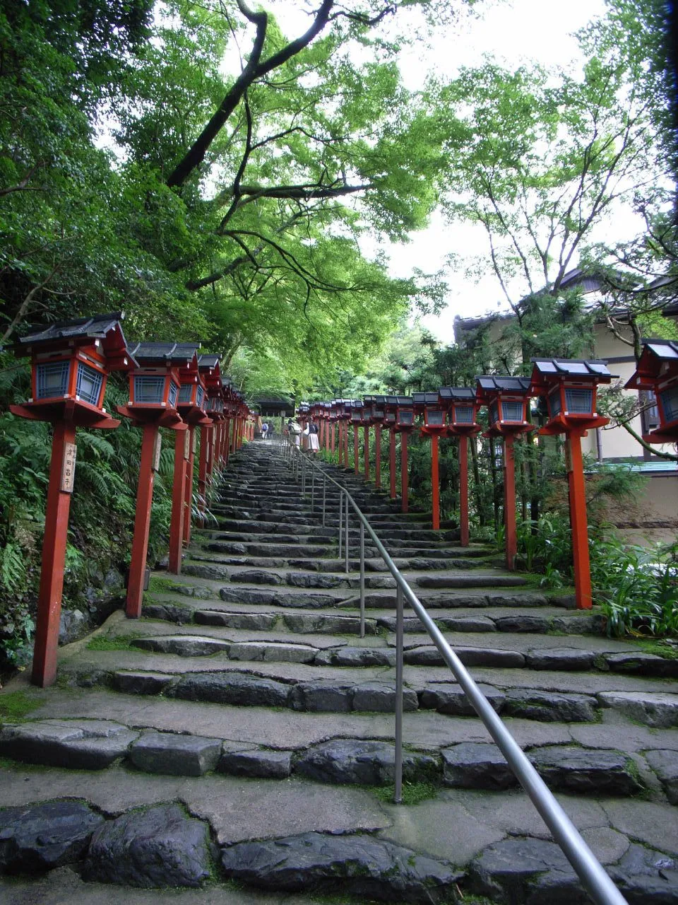 The lantern-lined approach to Kifune Shrine