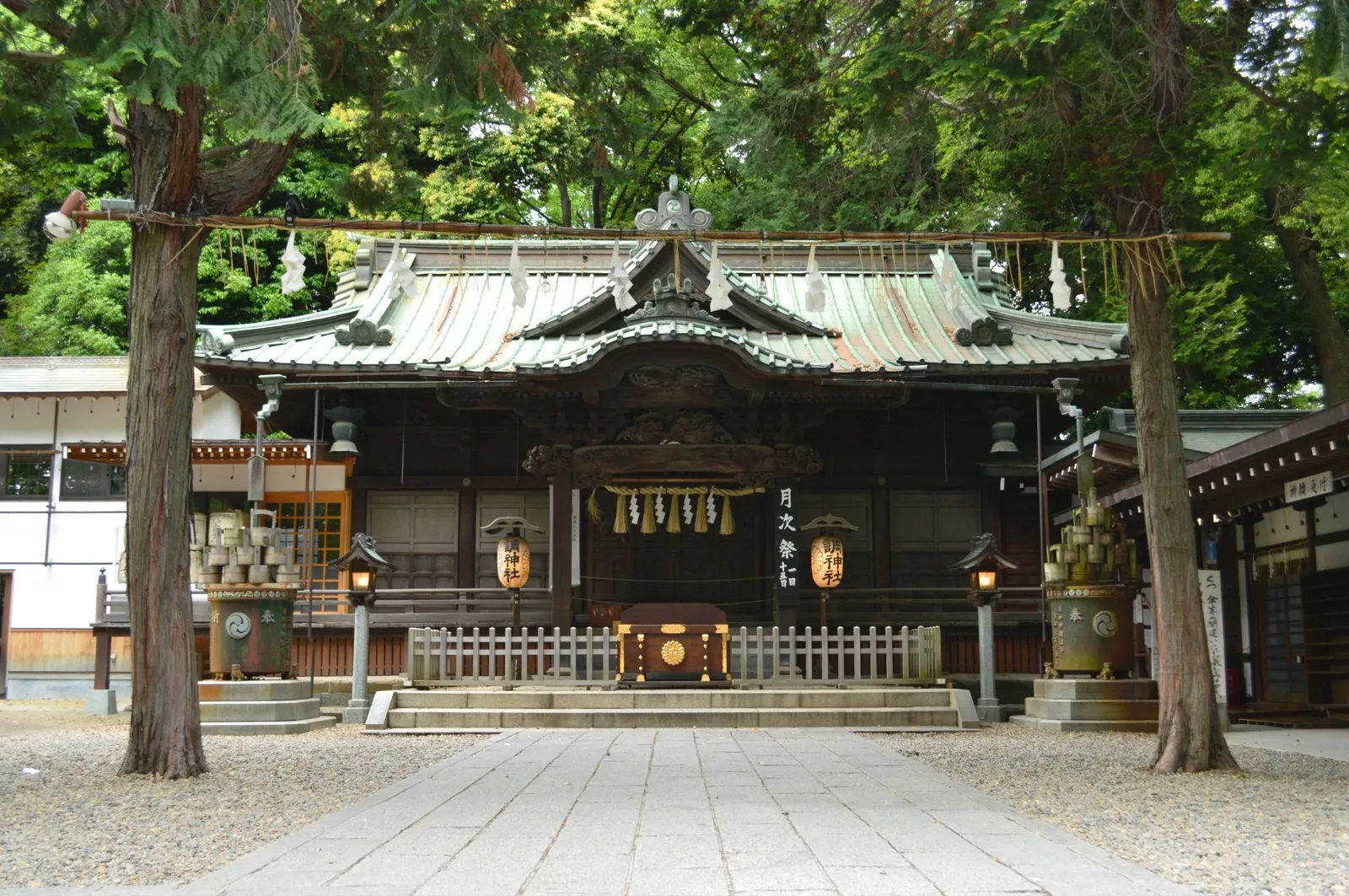 The worship hall of Tsuki Shrine